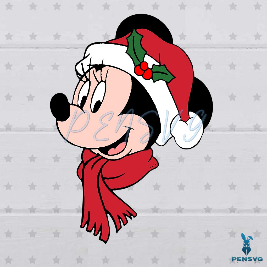 Christmas Mickey Head SVG Digital File Disney Svg, Mickey Svg
