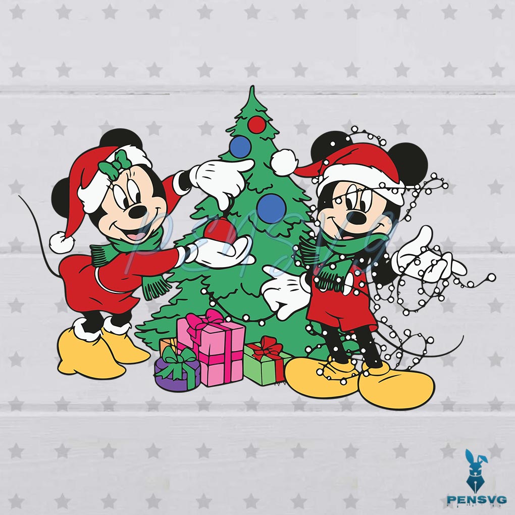 Christmas Mickey Minnie SVG Digital File Disney Svg, Mickey Svg