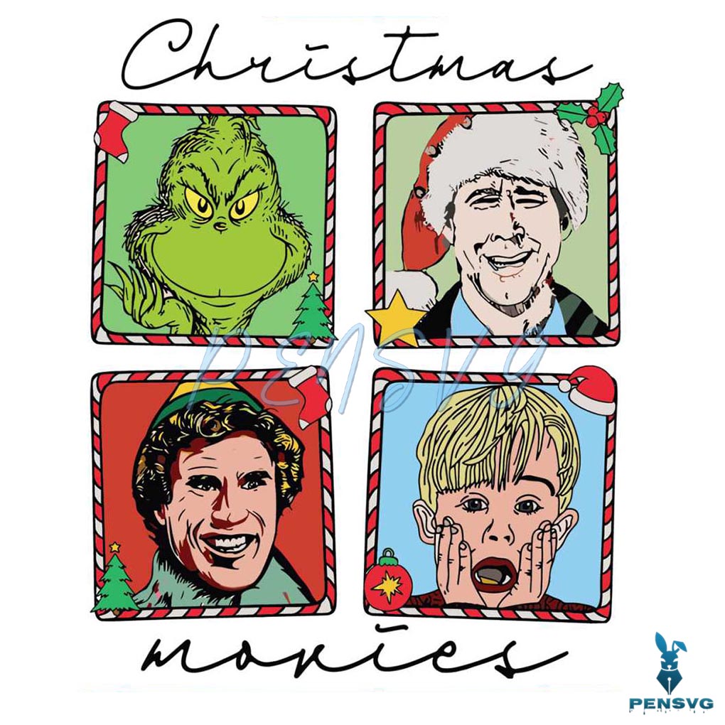 Christmas Movie Home Alone Grinch Elf SVG