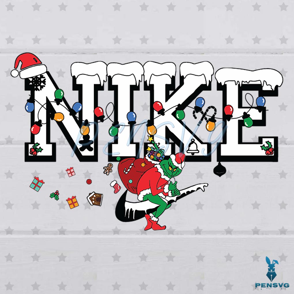 Christmas Nike Grinch Stolen The Christmas Svg Cutting Files