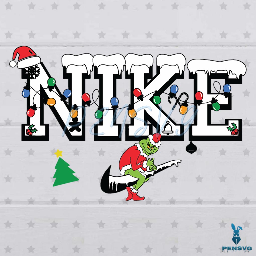 Christmas Nike Grinch Svg Files For Cricut Sublimation Files