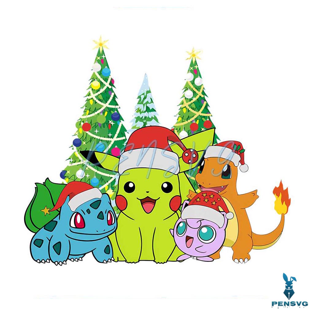 Christmas Pokemon Anime Lovers PNG Download File