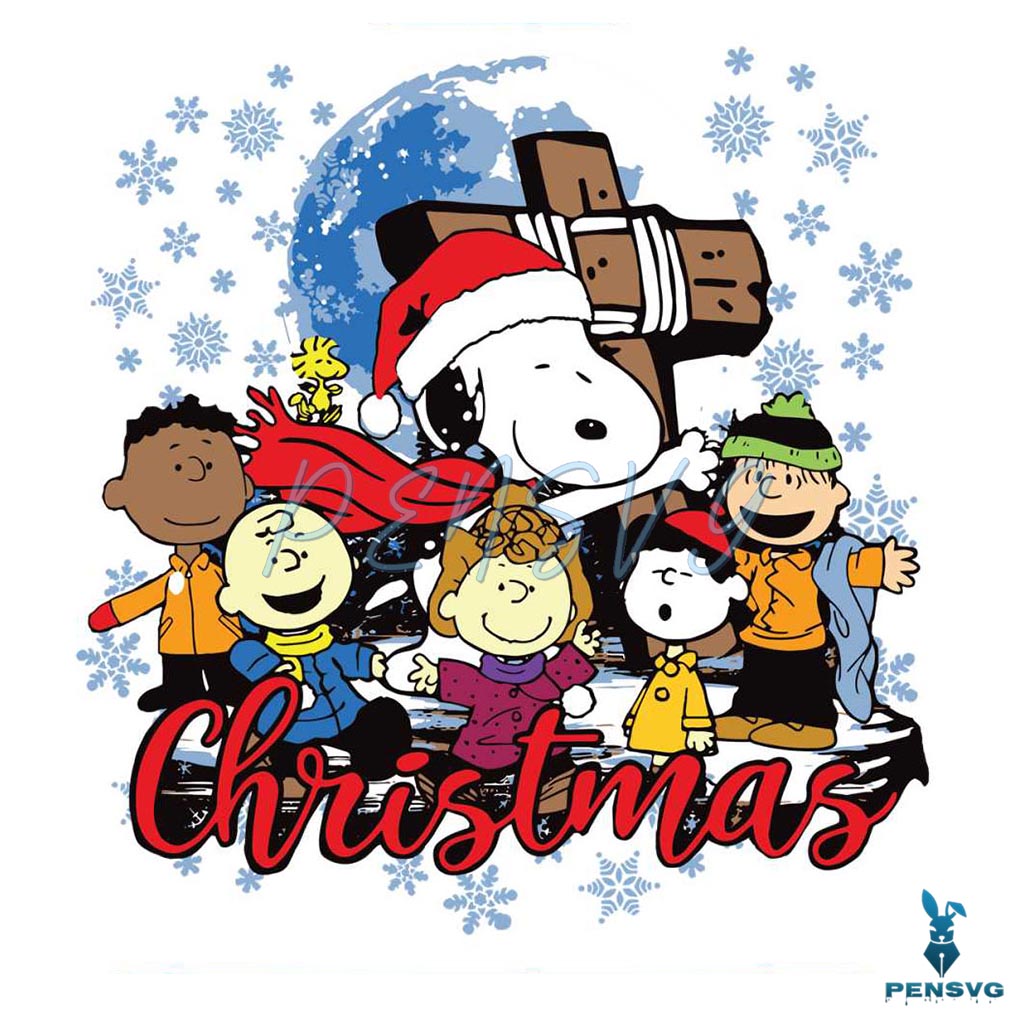 Christmas Snoopy With Friends SVG