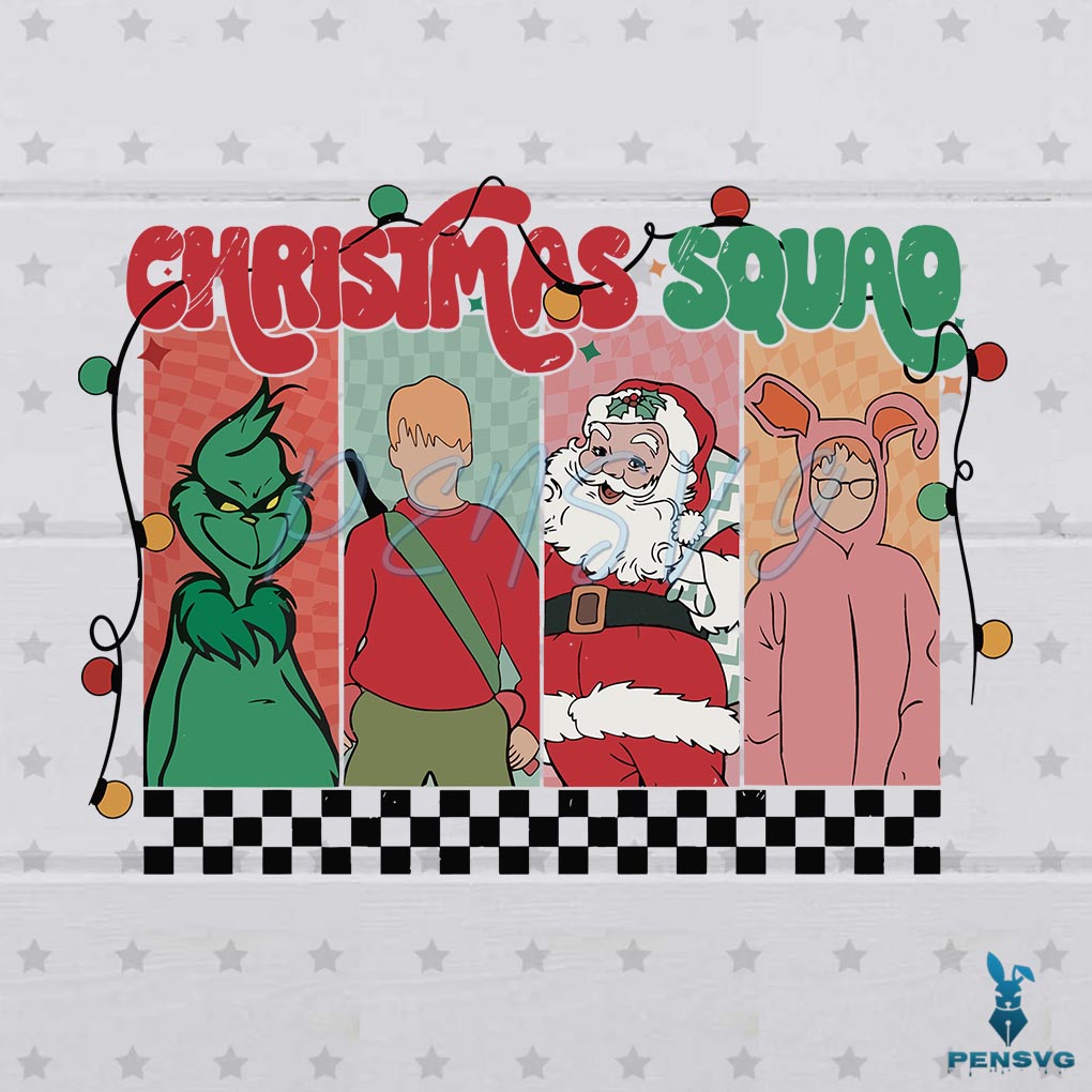 Christmas Squad Retro Christmas Movie SVG Cricut File