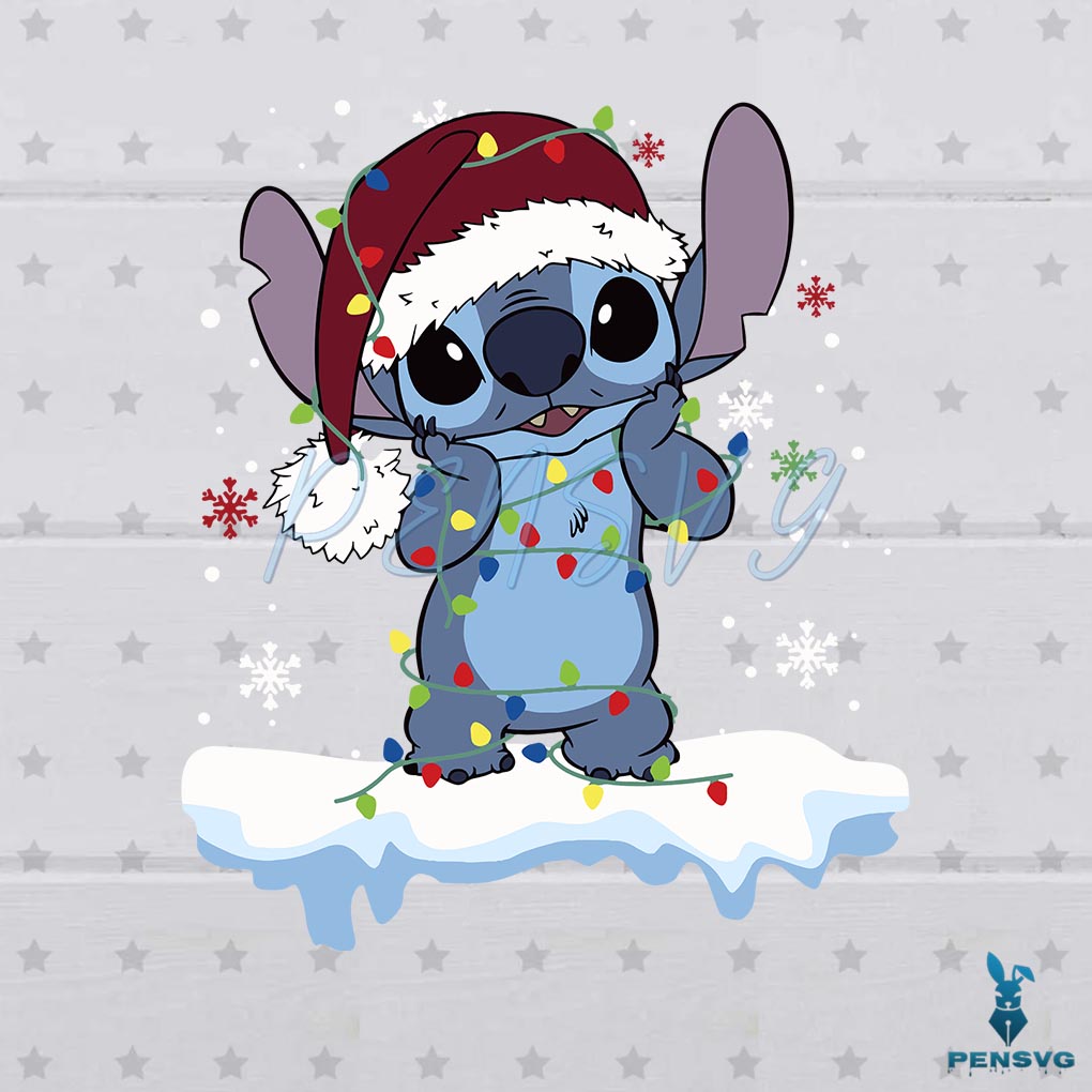 Christmas Stitch Snow Santa Hat SVG