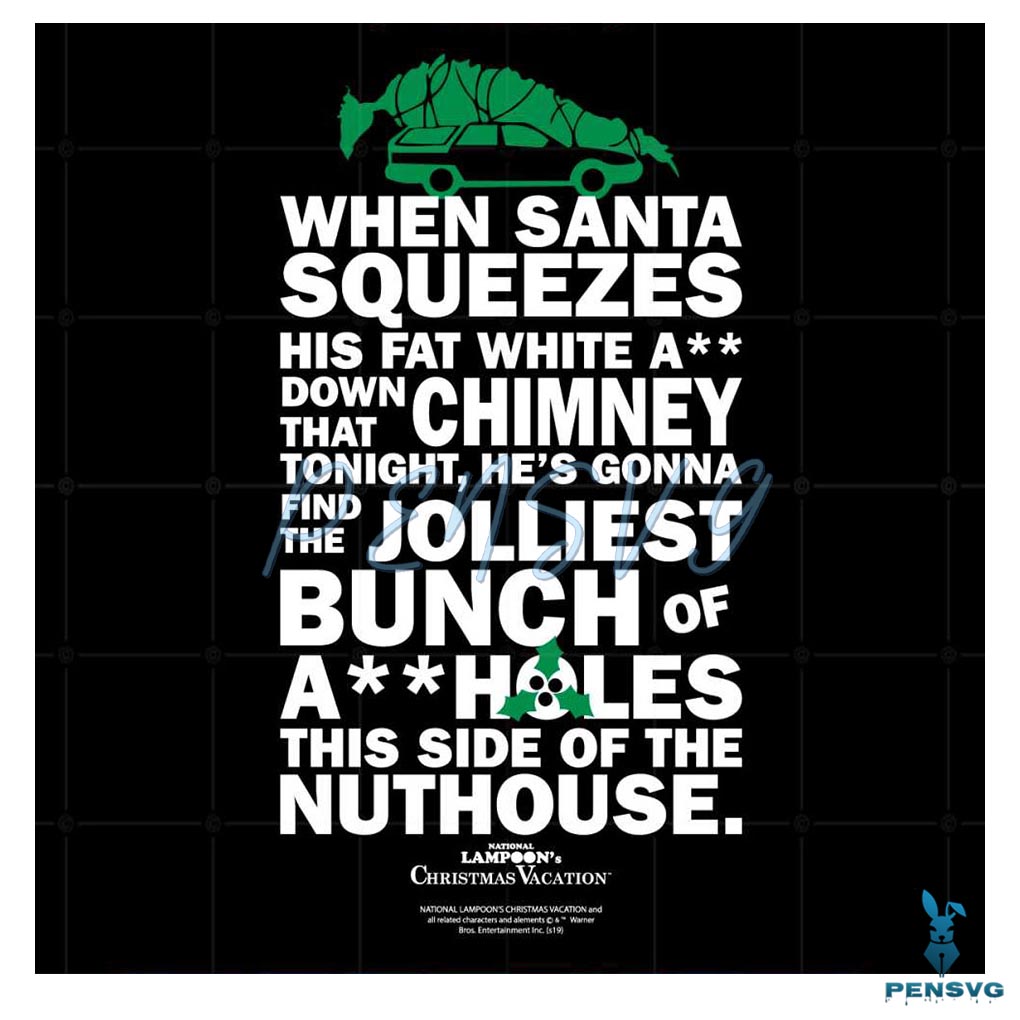 Christmas Vacation Jolliest Bunch Svg Graphic Designs Files