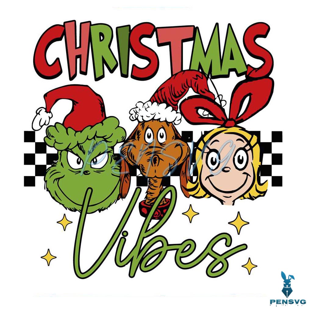 Christmas Vibes Grinch And Friends SVG Digital Cricut File