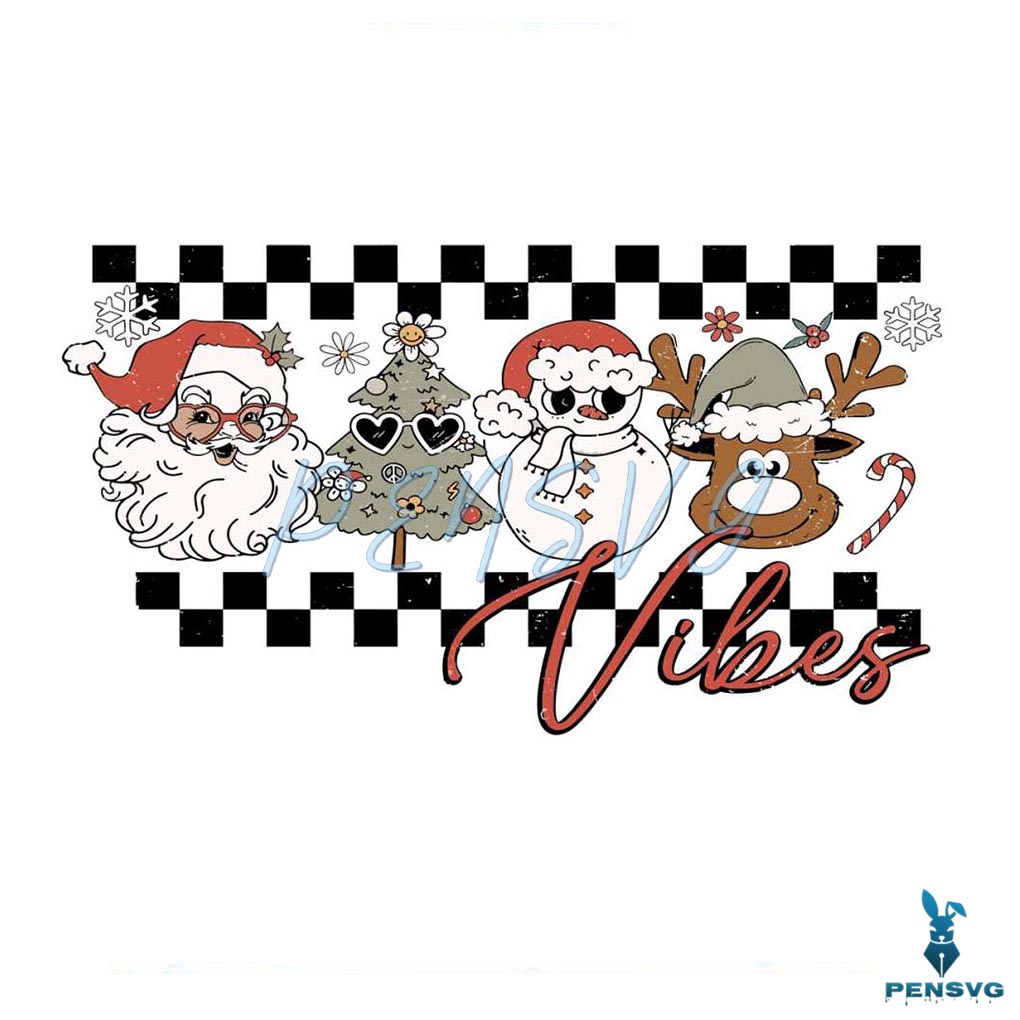 Christmas Vibes Santa Claus Svg Digital Cricut File