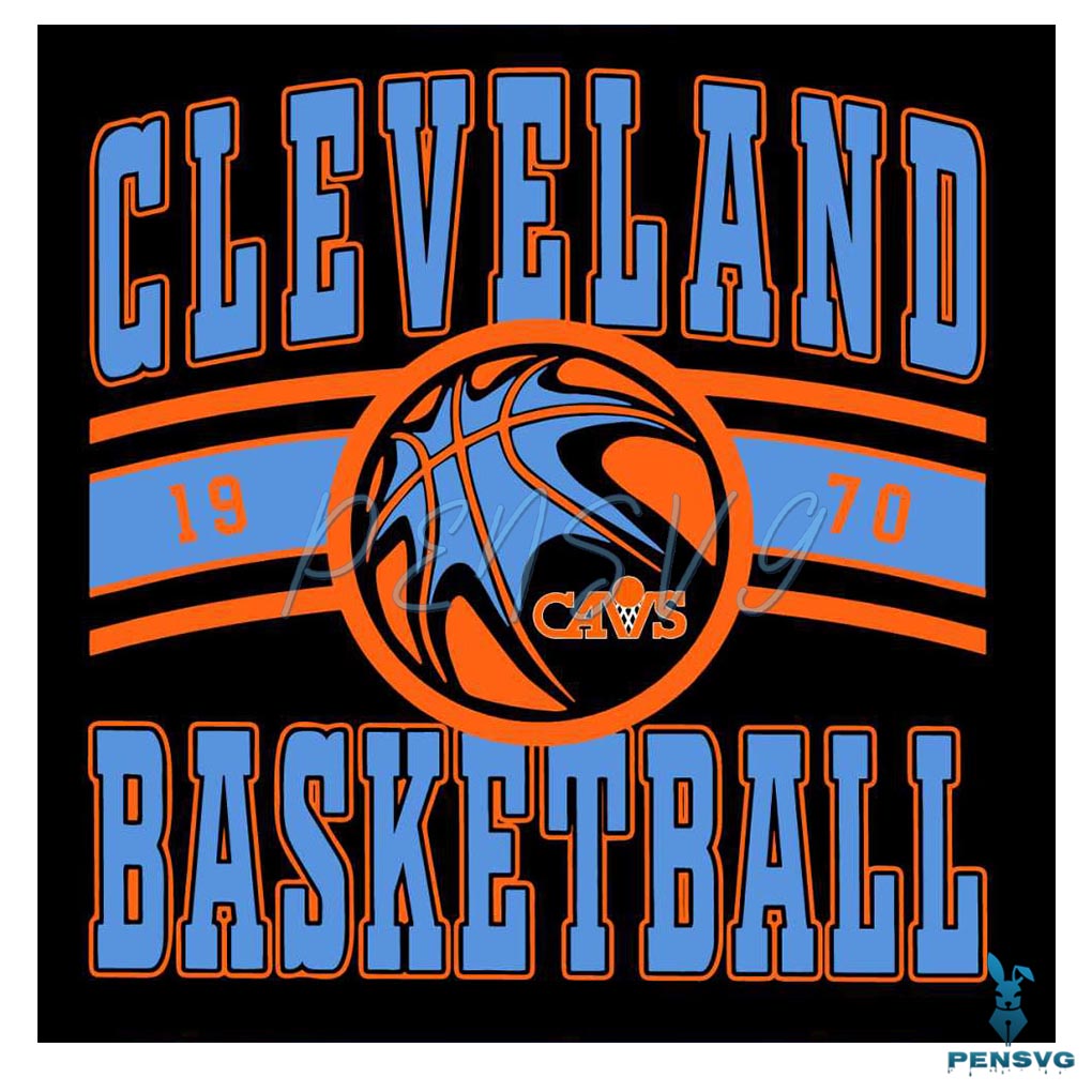 Cleveland Basketball 1970 NBA Team SVG