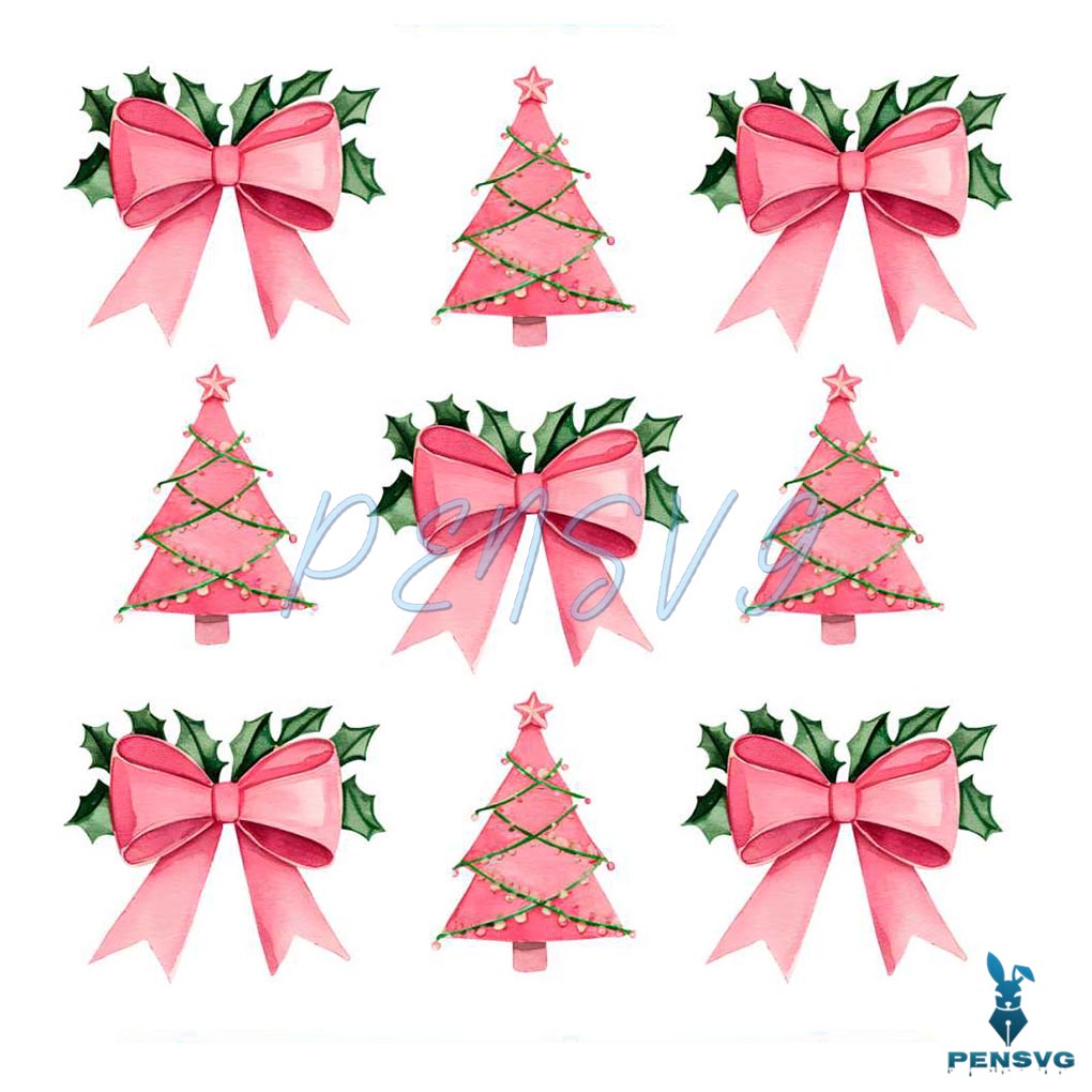 Coquette Christmas Bow Trending Png