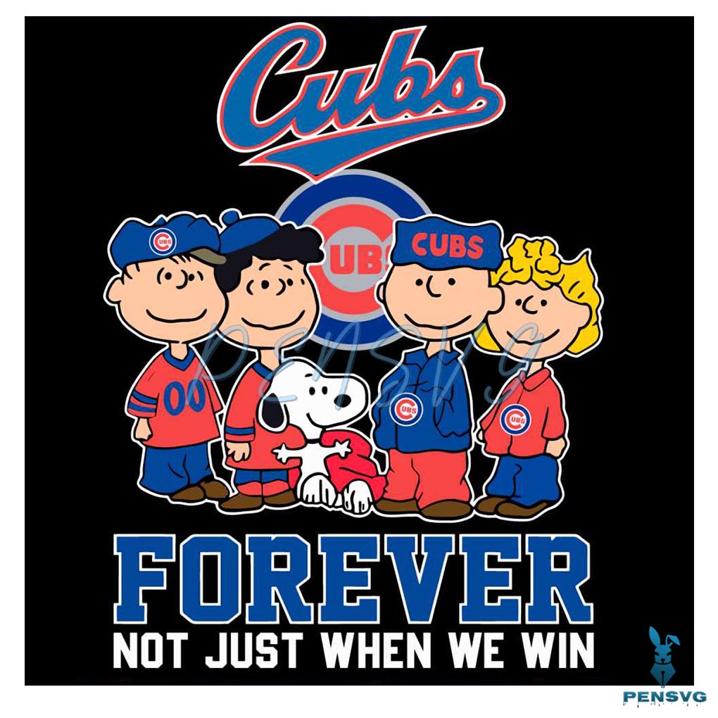 Cubs Snoopy Friends Forever Not Just When We Win SVG