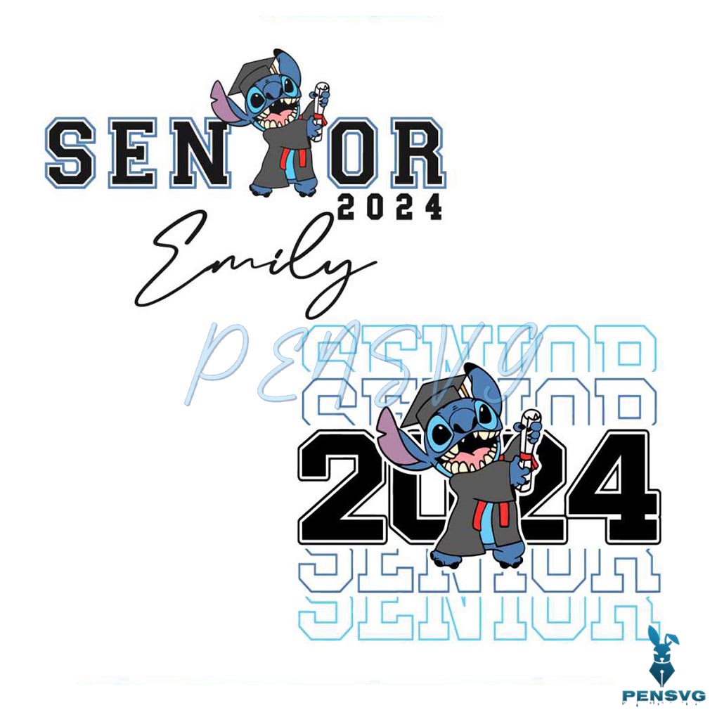 Custom Stitch Graduation Senior 2024 SVG