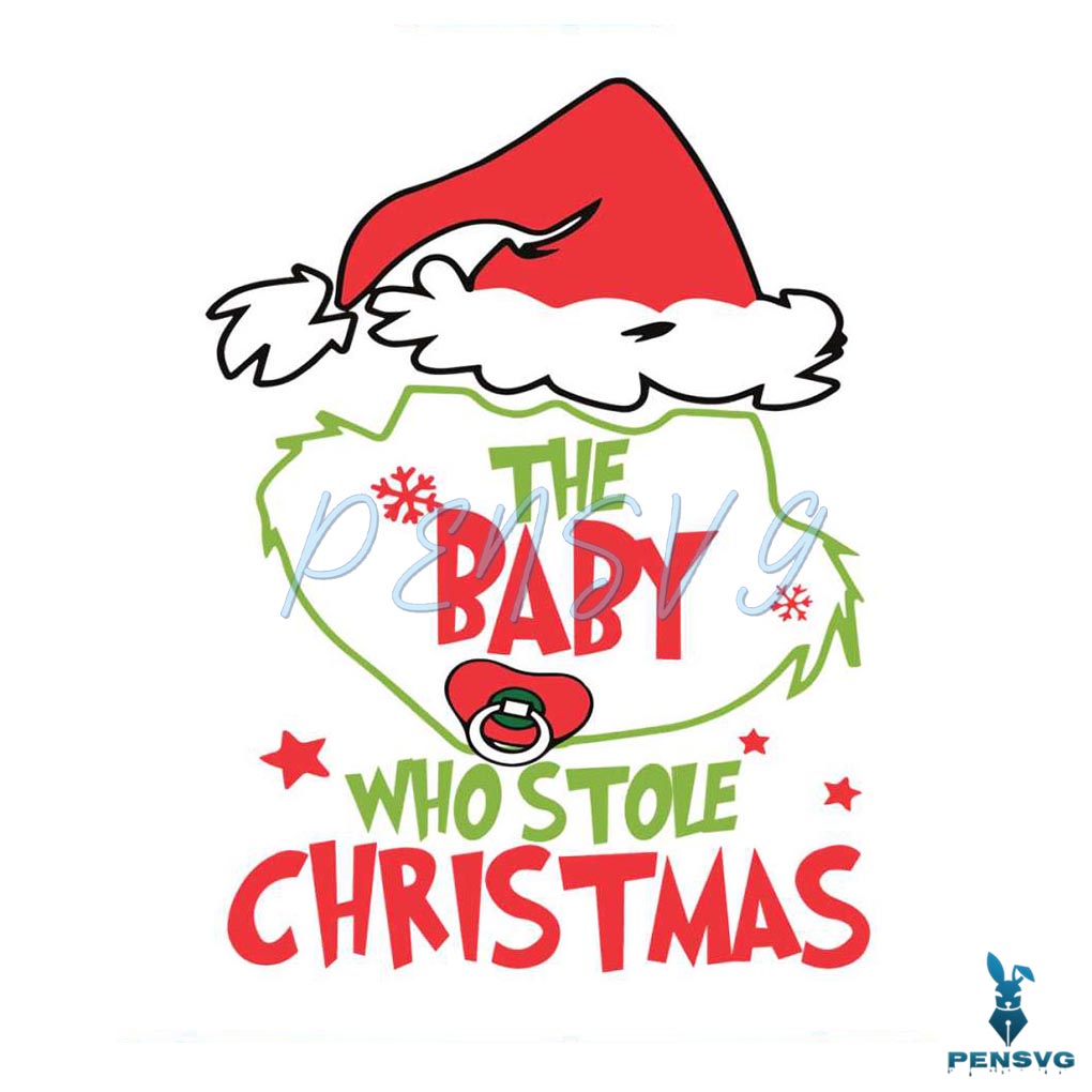 Cute Baby Who Stole Christmas SVG