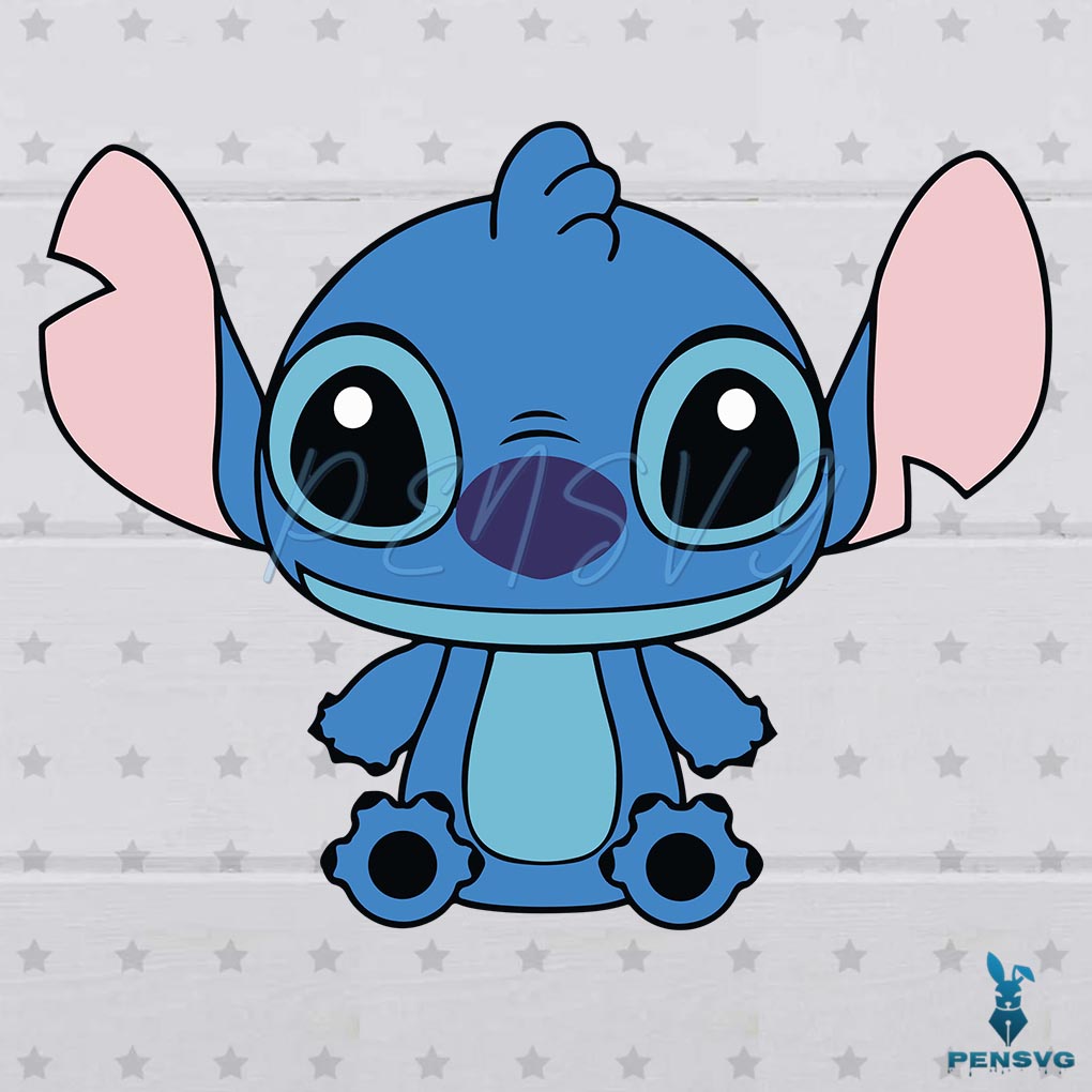 Cute Disney Baby Stitch Design SVG