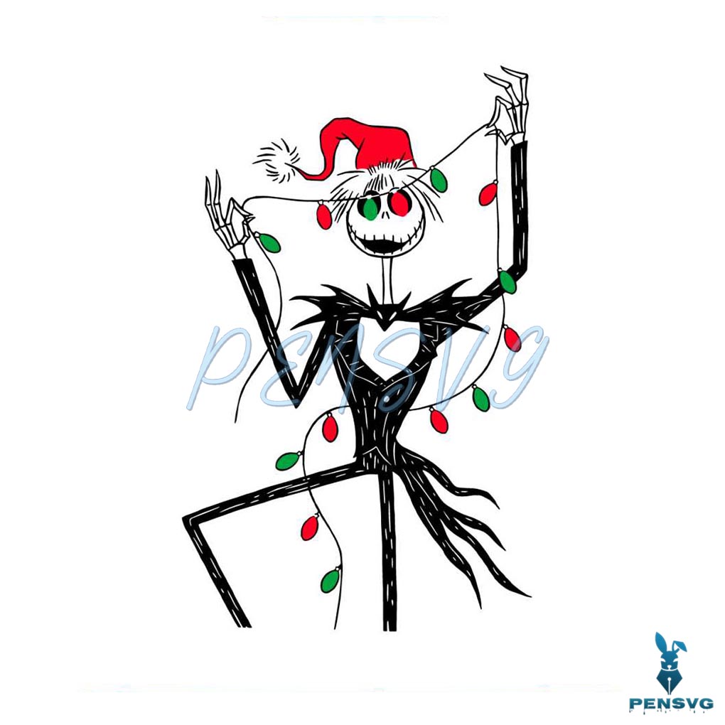 Cute Jack Skellington Nightmare Before Christmas SVG File