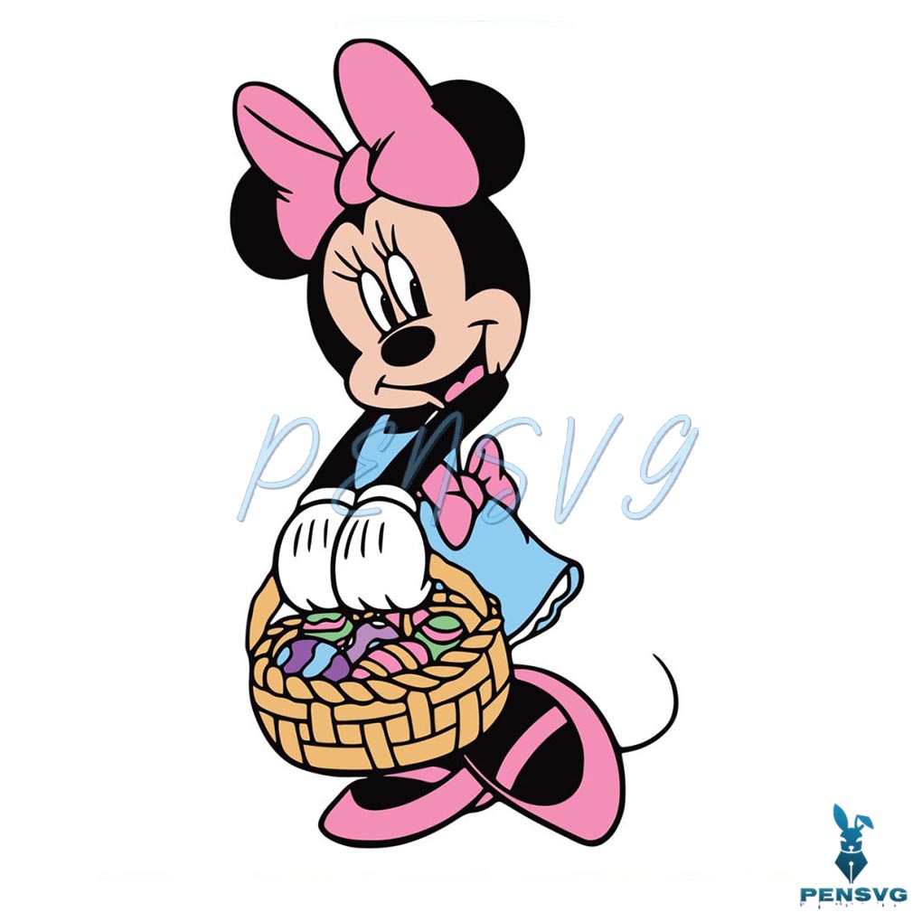 Cute Minnie Mouse Easter Eggs SVG