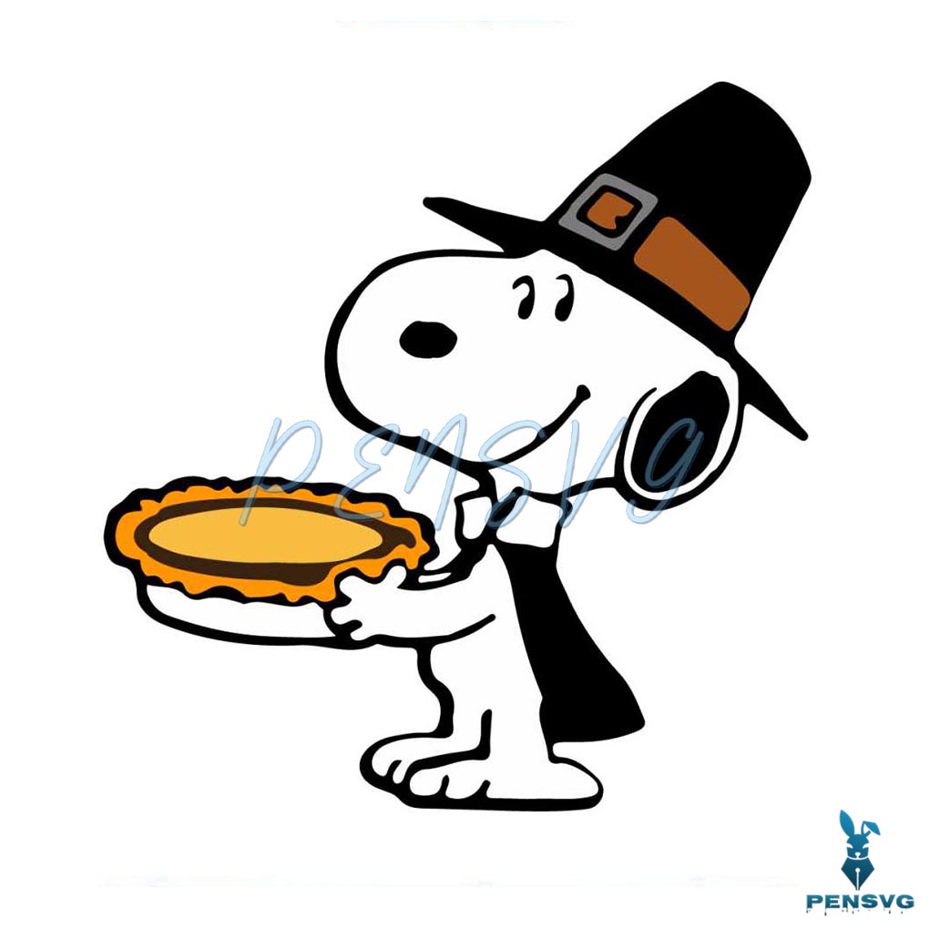 Cute Snoopy Thanksgiving Peanuts SVG Graphic Design File