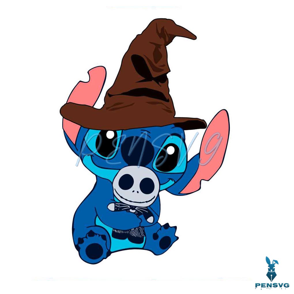 Cute Stitch Harry Potter Sorting Hat Svg