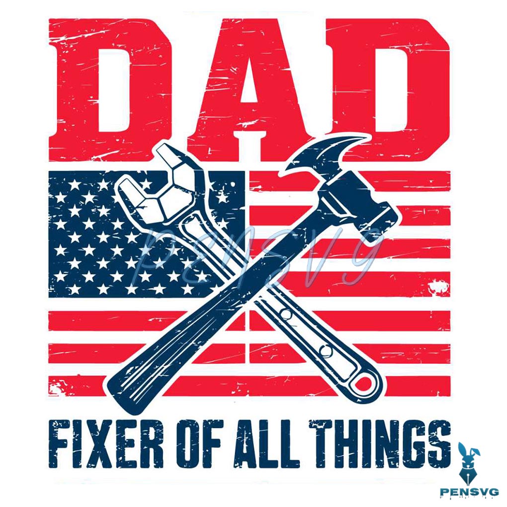 Dad Fixer Of All The Things SVG Free Cut File for Cricut & DIY Crafts
