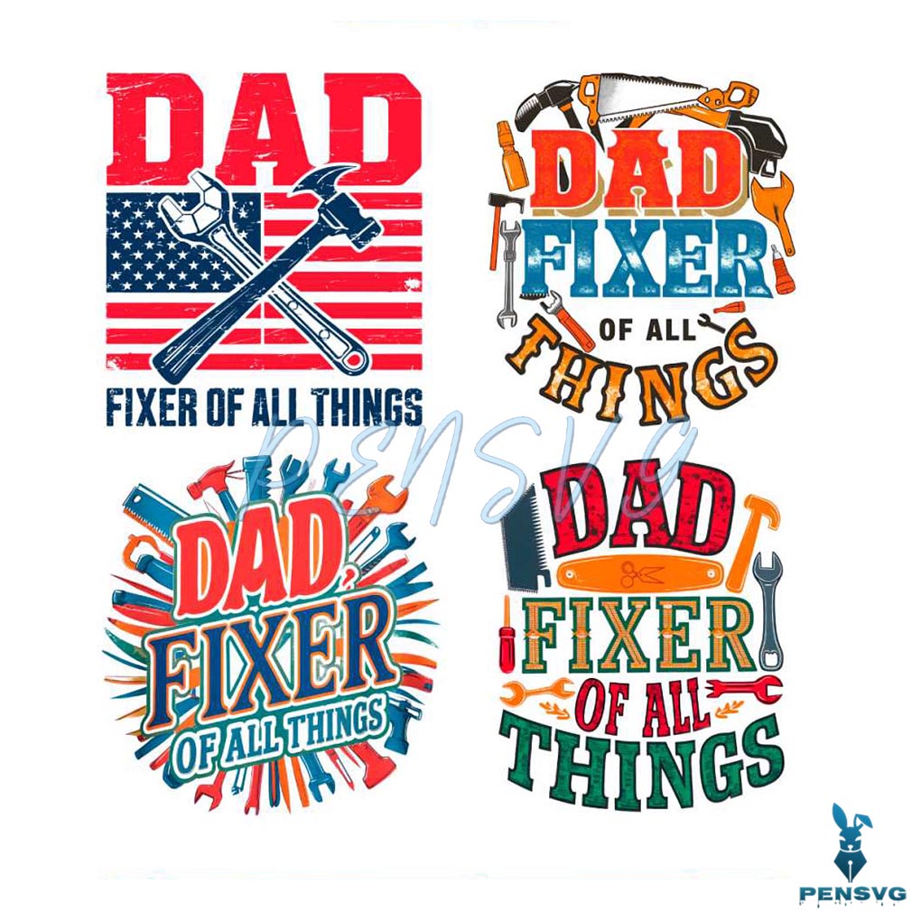Dad Fixer Of All The Things SVG PNG Bundle