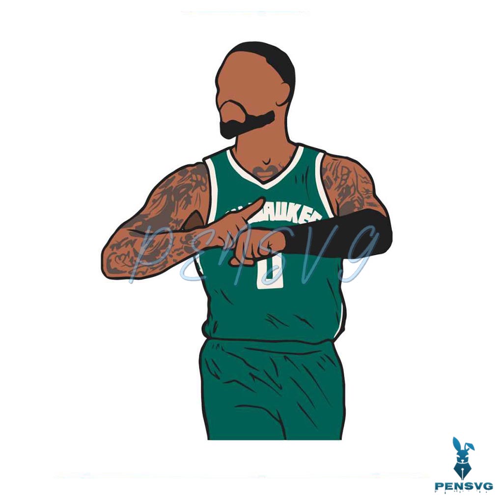 Damian Lillard Celebration Milwaukee Baseball Player SVG