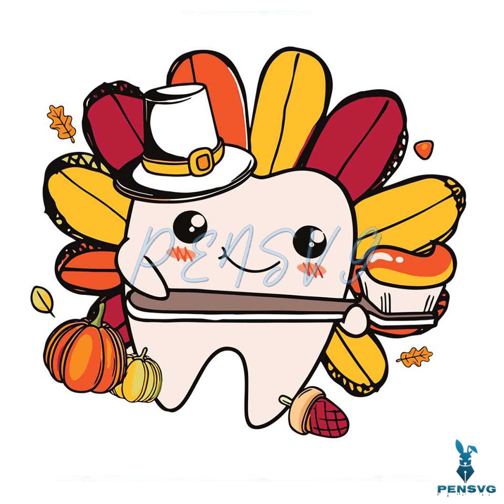 Dentist Thanksgiving Funny Turkey Vibe SVG For Cricut Files