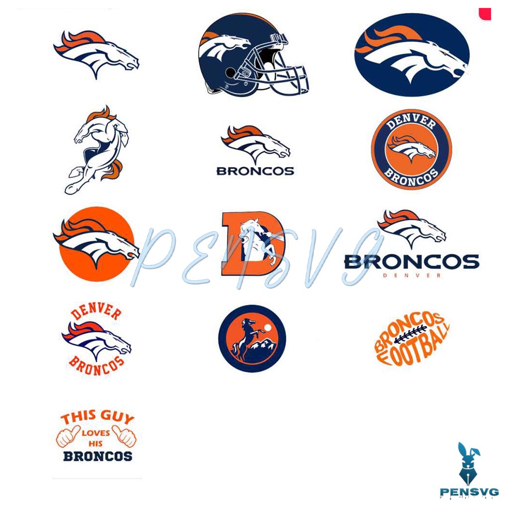 Denver Broncos Logo Svg Bundle Files