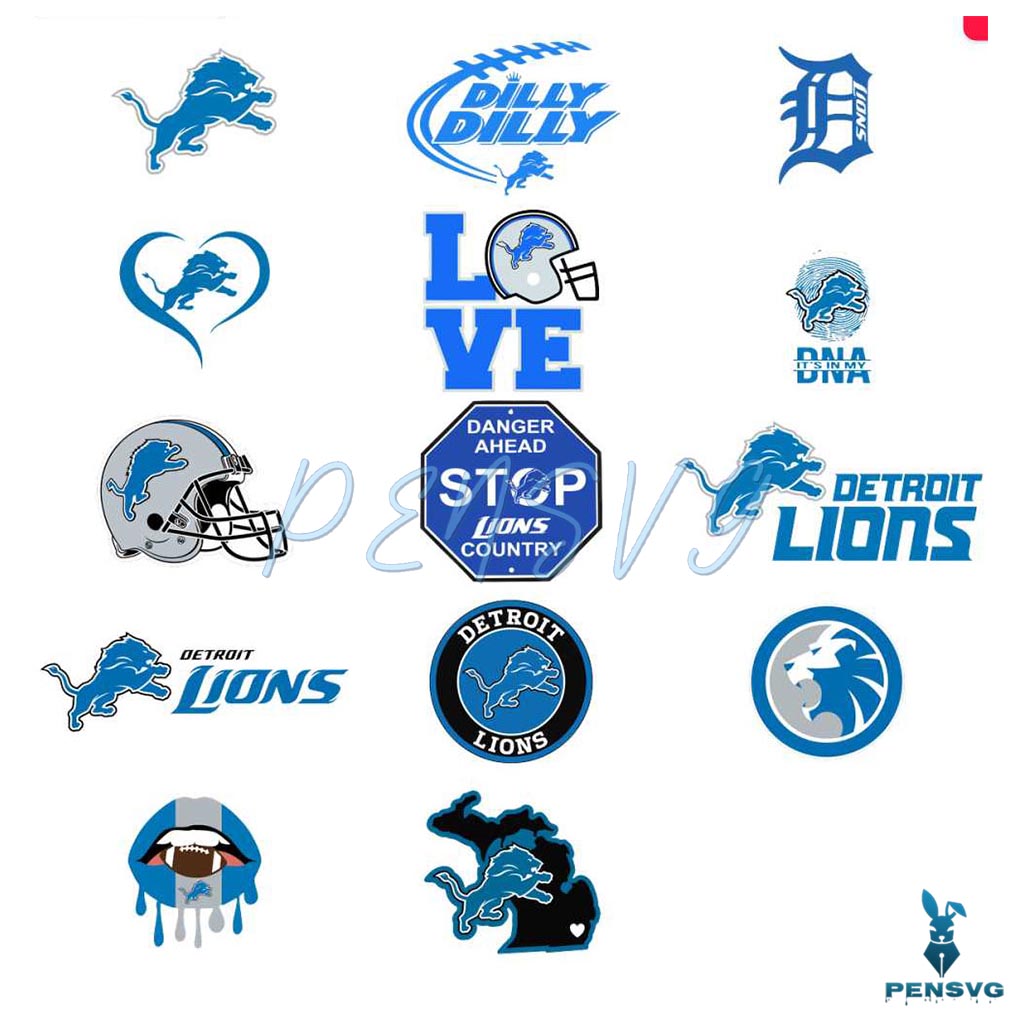 Detroit Lions Logo Svg Bundle Files