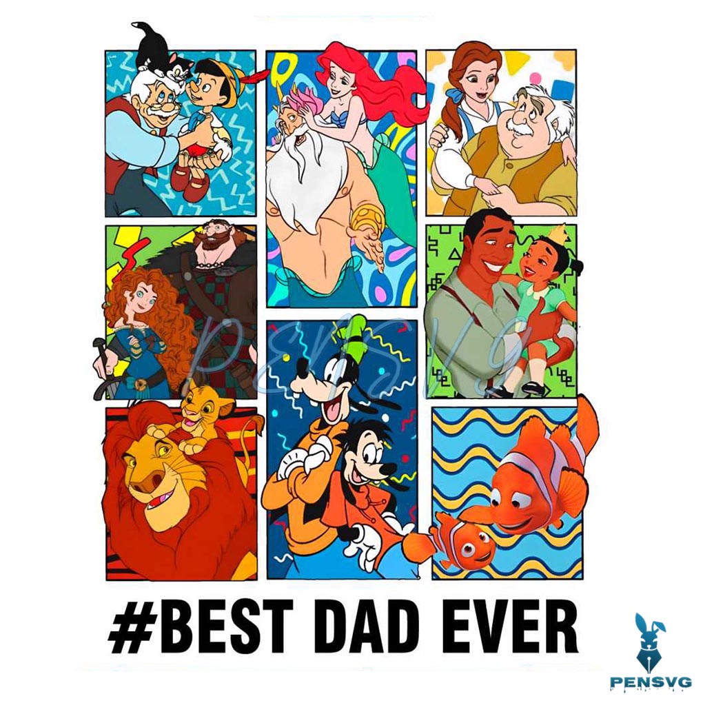 Disney Best Dad Ever Fathers Day PNG