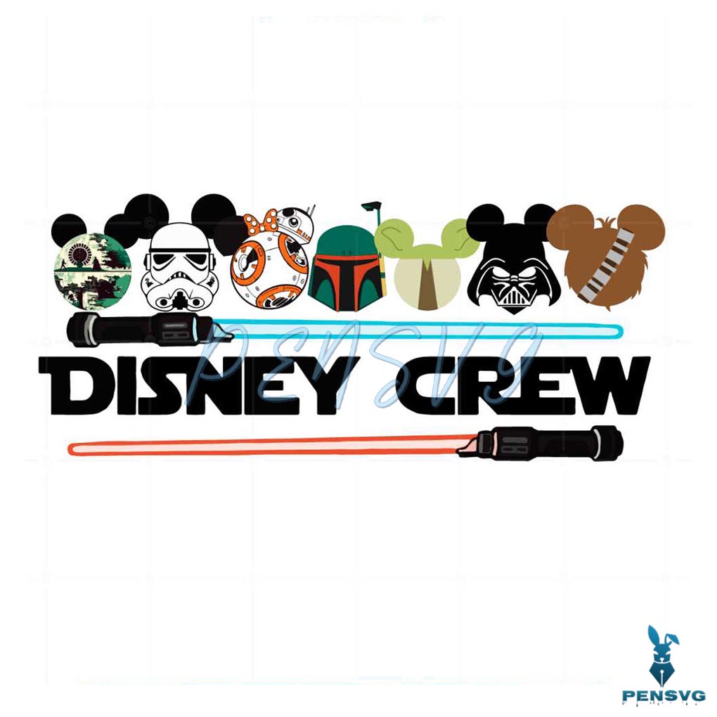 Disney Crew Star Wars Mickey Head SVG Graphic Designs Files