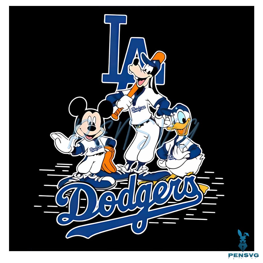 Disney Dodgers Mickey And Friends Baseball PNG