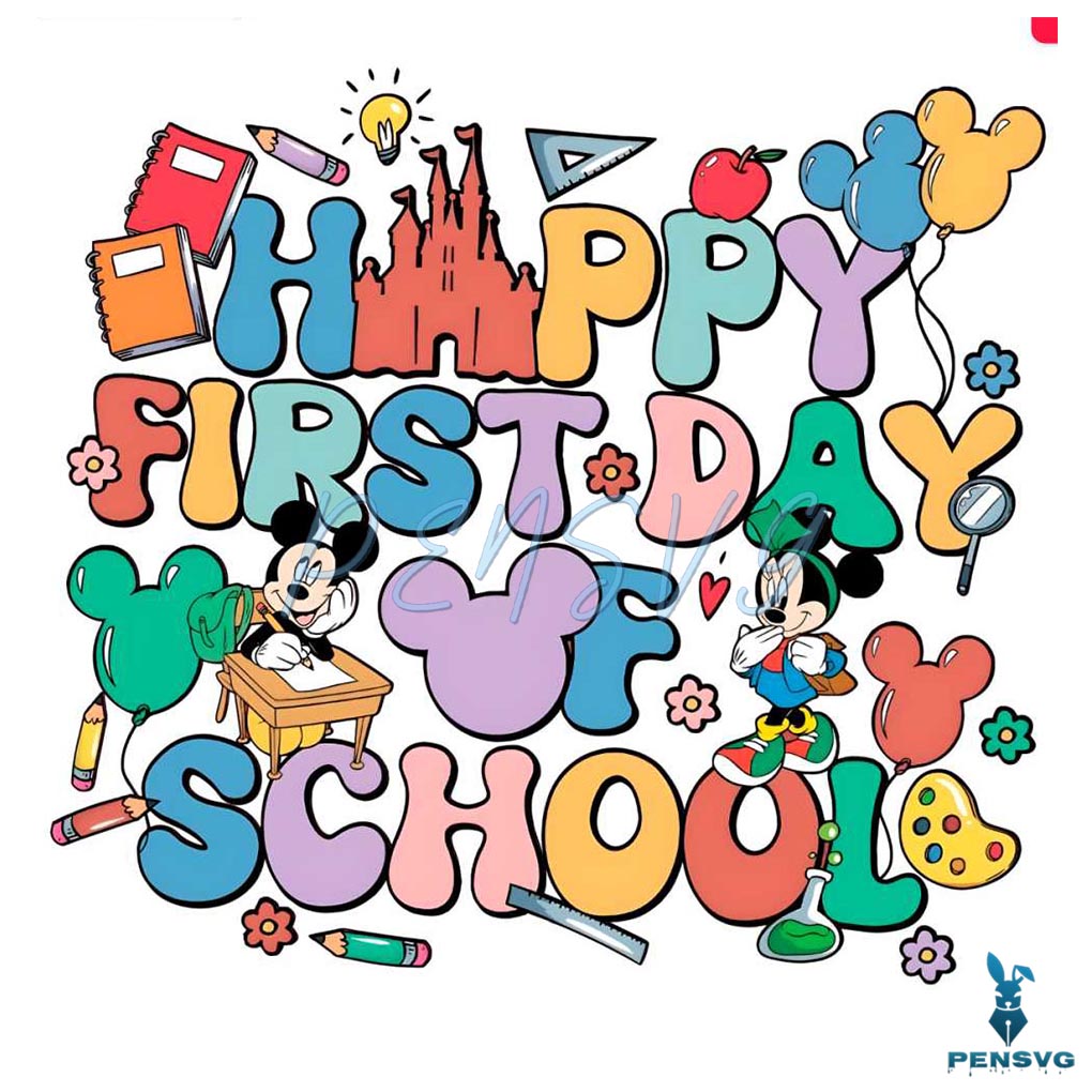 Disney Happy First Day Of School PNG