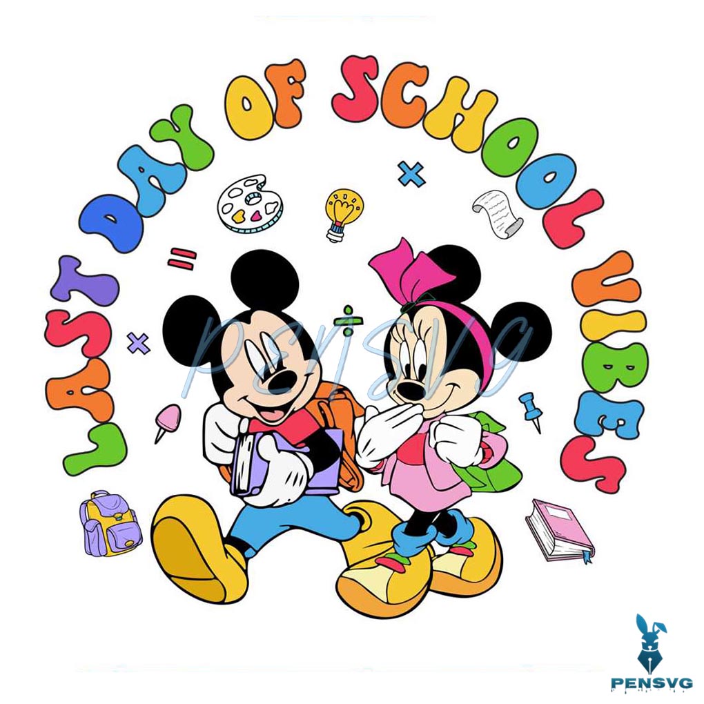 Disney Last Day Of School Vibes PNG