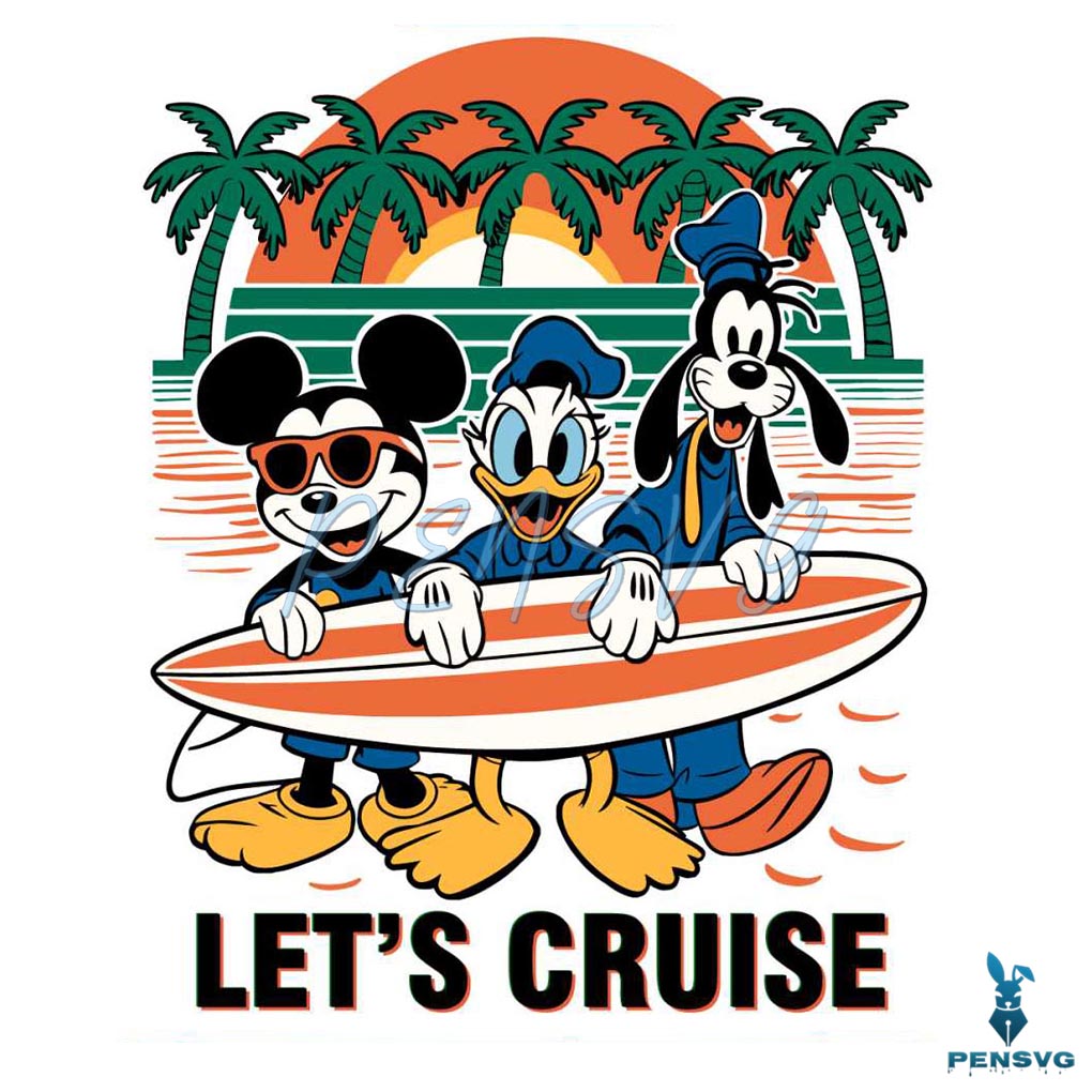 Disney Lets Cruise Mickey Mouse Friends SVG