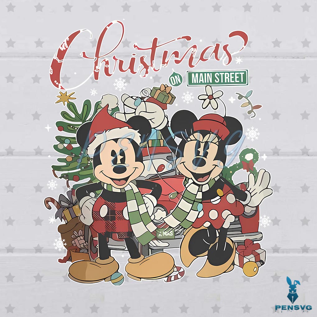 Disney Mickey And Minnie Christmas On Main Street PNG