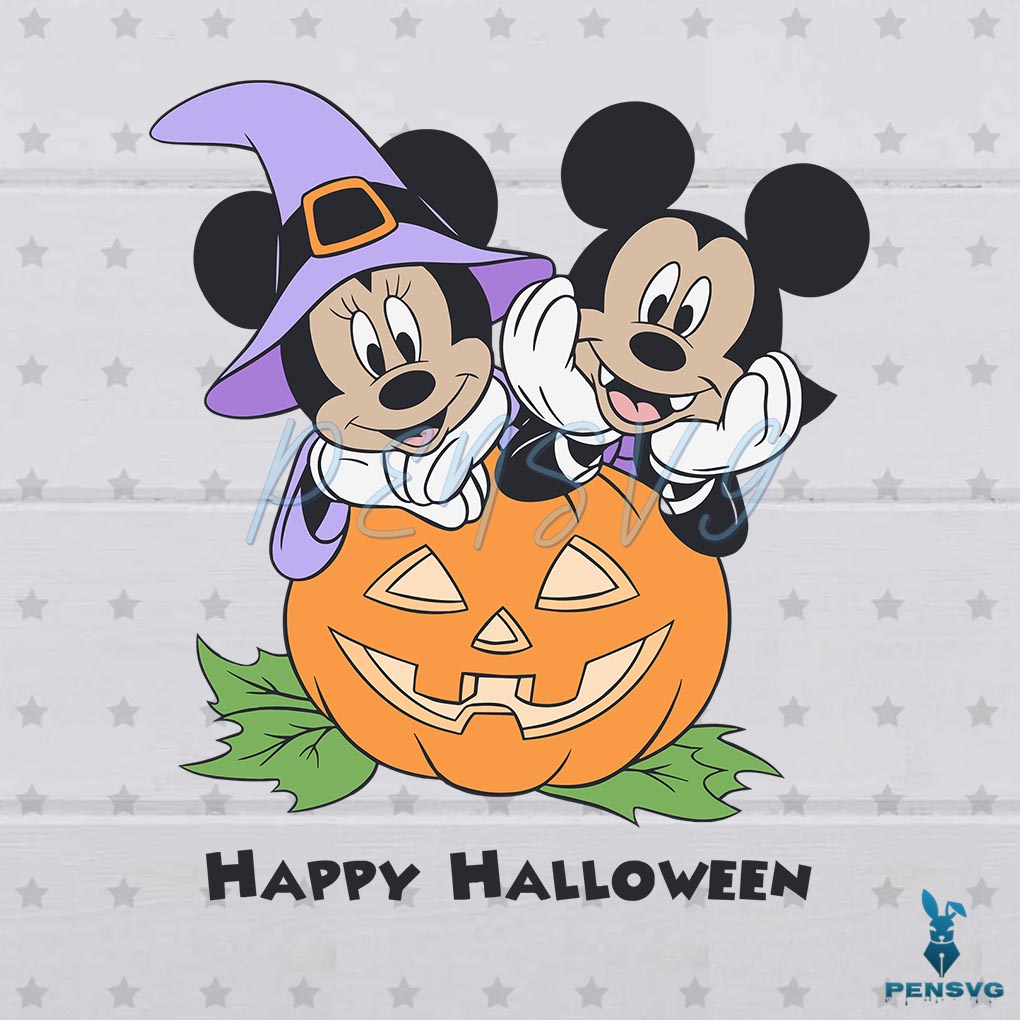 Disney Mickey And Minnie Halloween Witches SVG Digital File