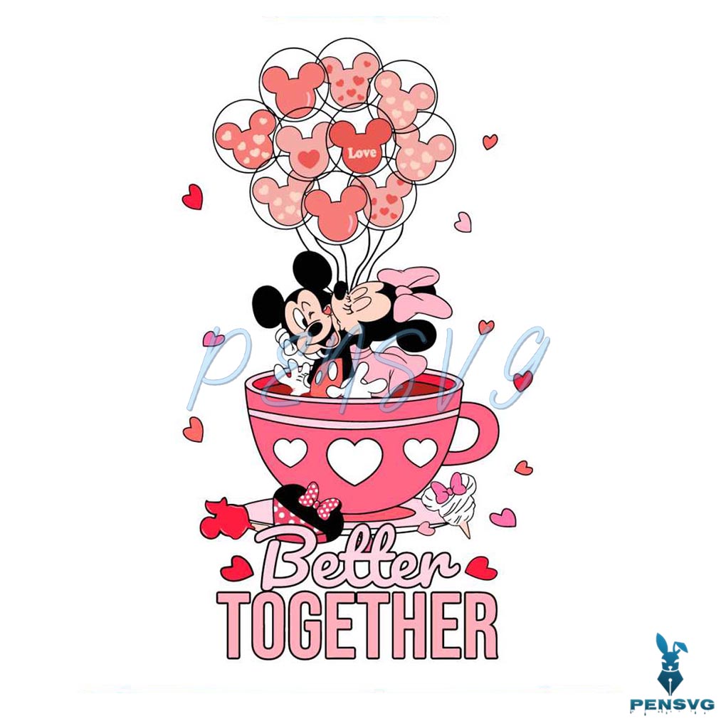 Disney Mickey Balloons Better Together SVG