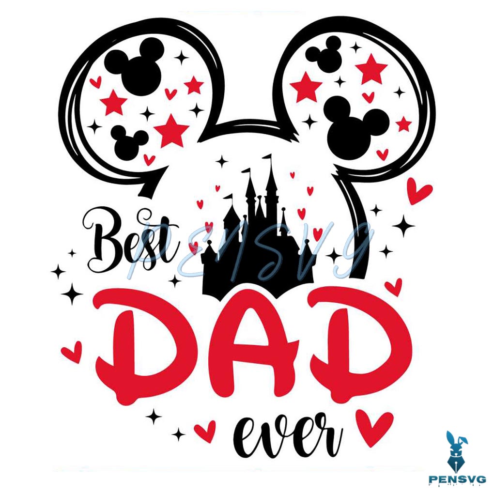 Disney Mickey Mouse Best Dad Ever SVG Graphic Design Files