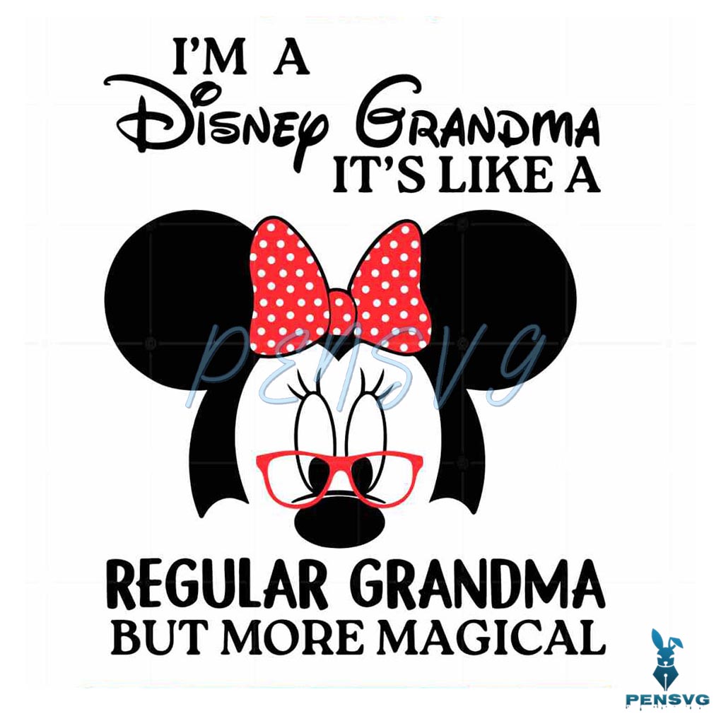 Disney Minnie Grandma SVG Best Graphic Designs Cutting Files