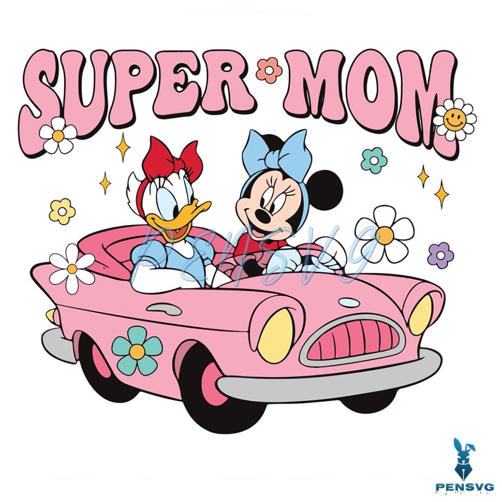 Disney Minnie and Daisy Super Mom SVG
