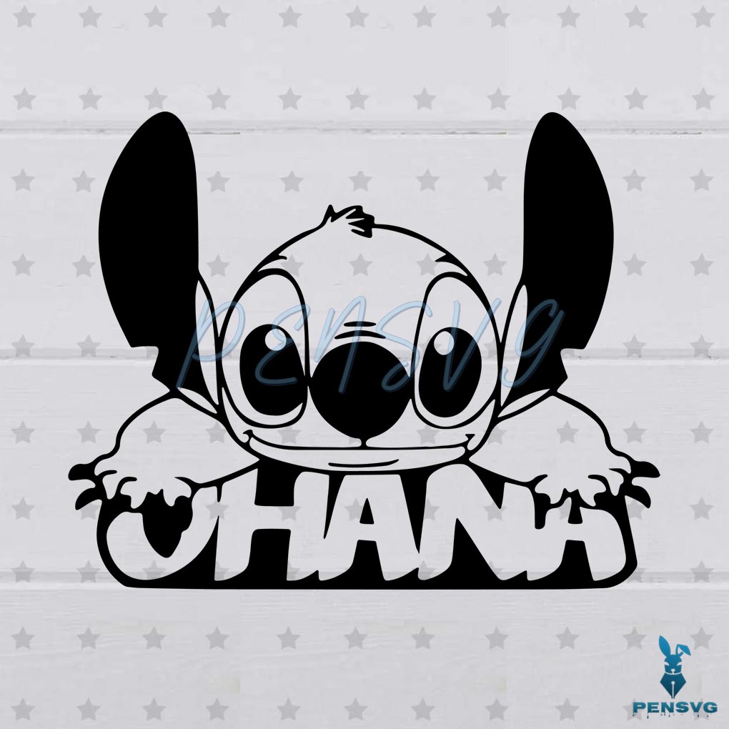 Disney Ohana Lilo And Stitch SVG Digital File, Lilo and Stitch