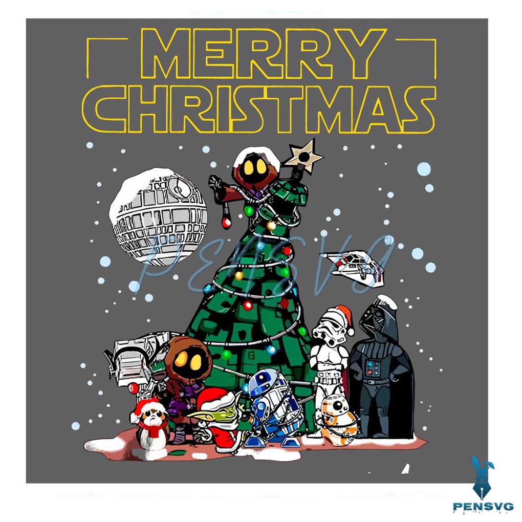 Disney Star Wars Merry Christmas PNG Sublimation Download