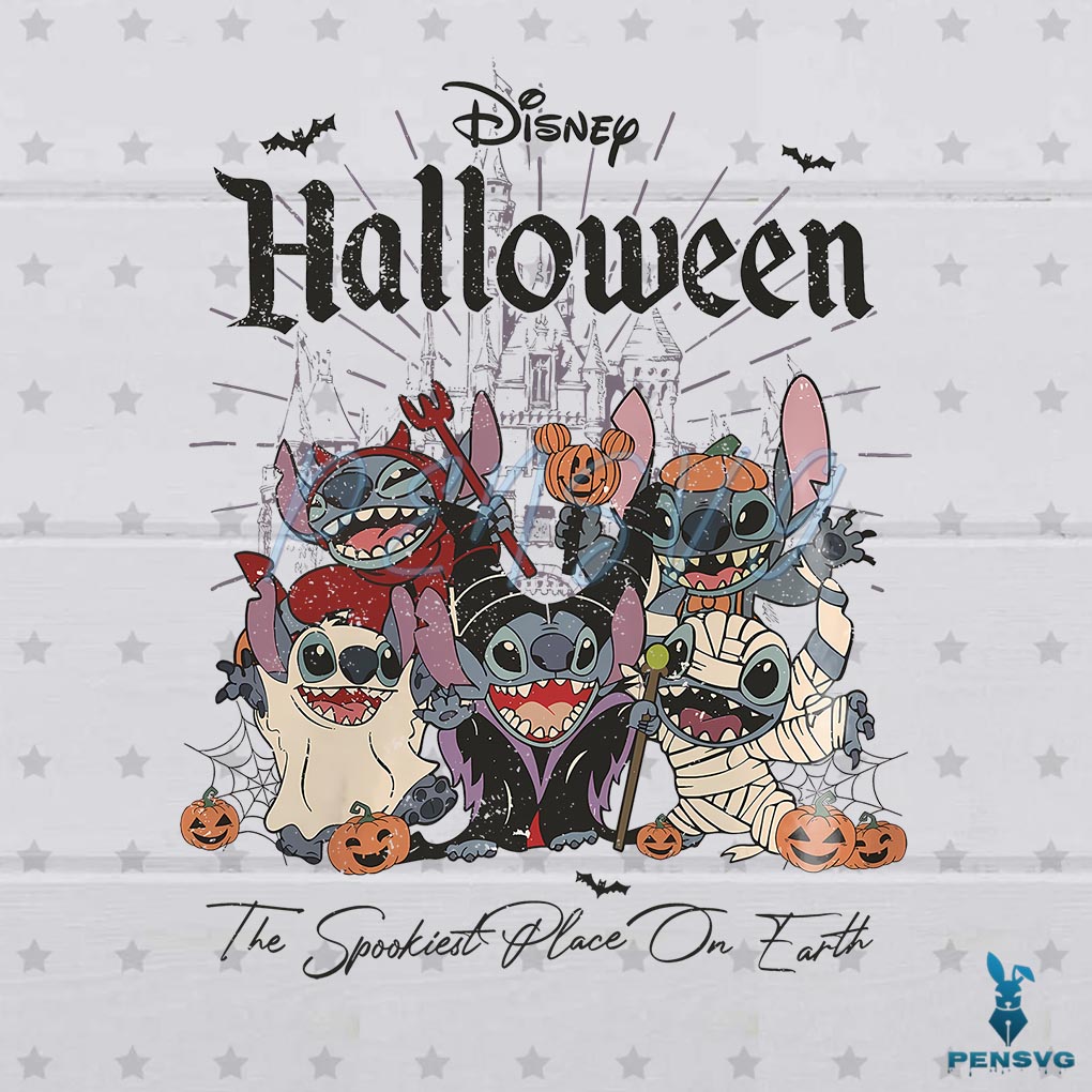 Disney Stitch Halloween PNG Disney Castle Instant Download
