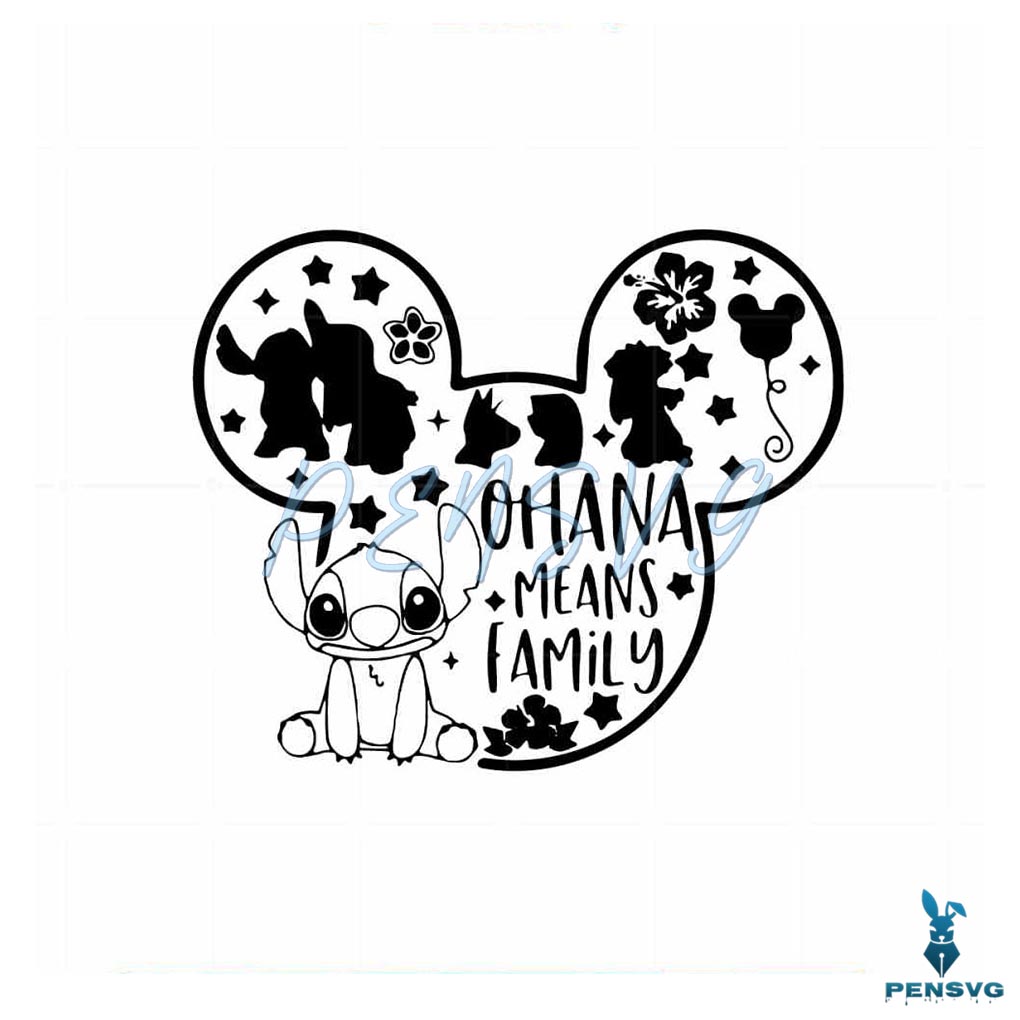 Disney Stitch Mickey Ears SVG for Personal and Commercial Uses