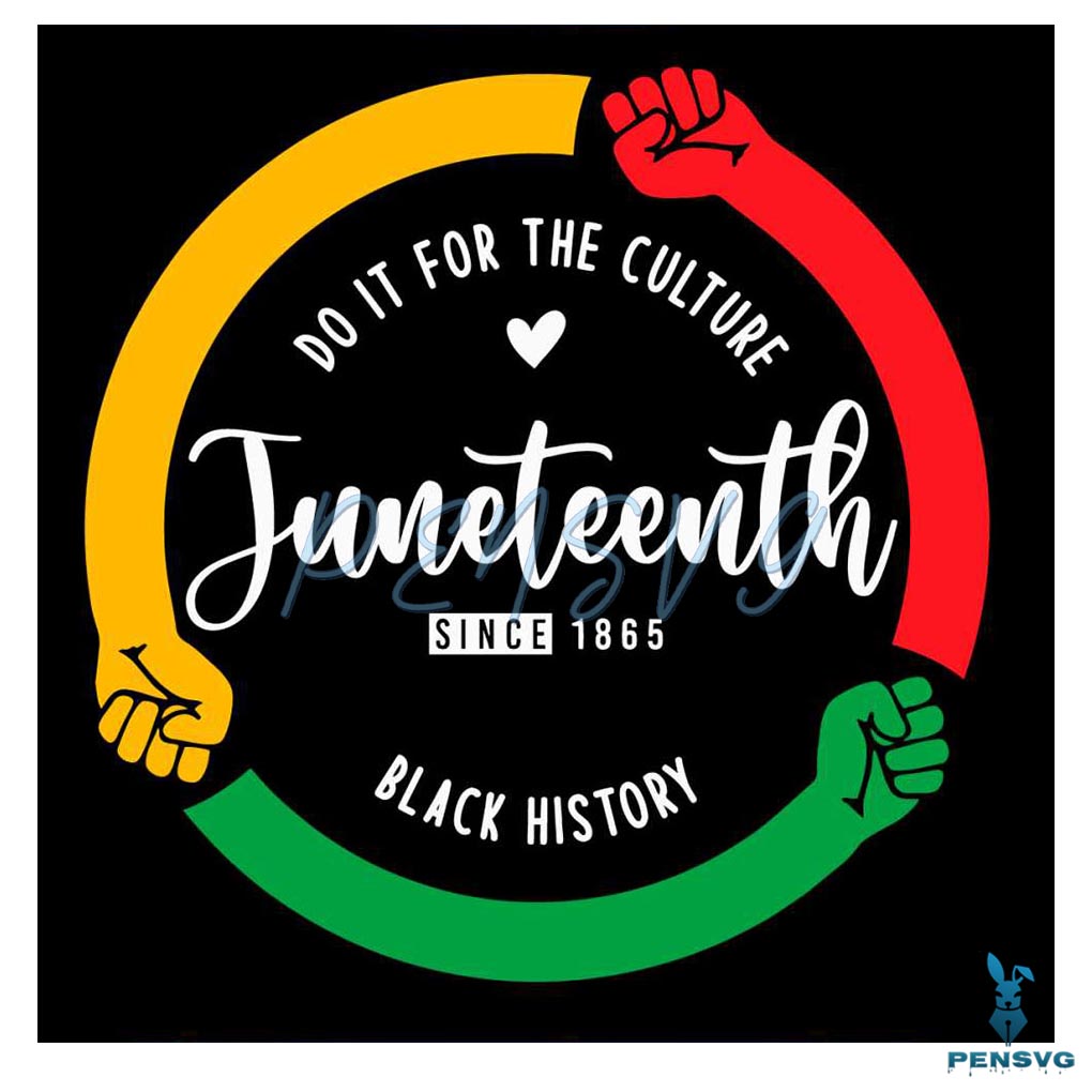 Do It For The Culture SVG Juneteenth 1865 SVG Cutting Files