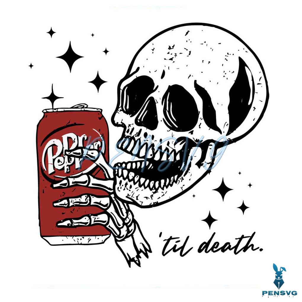 Dr Pepper Skeleton Christmas SVG