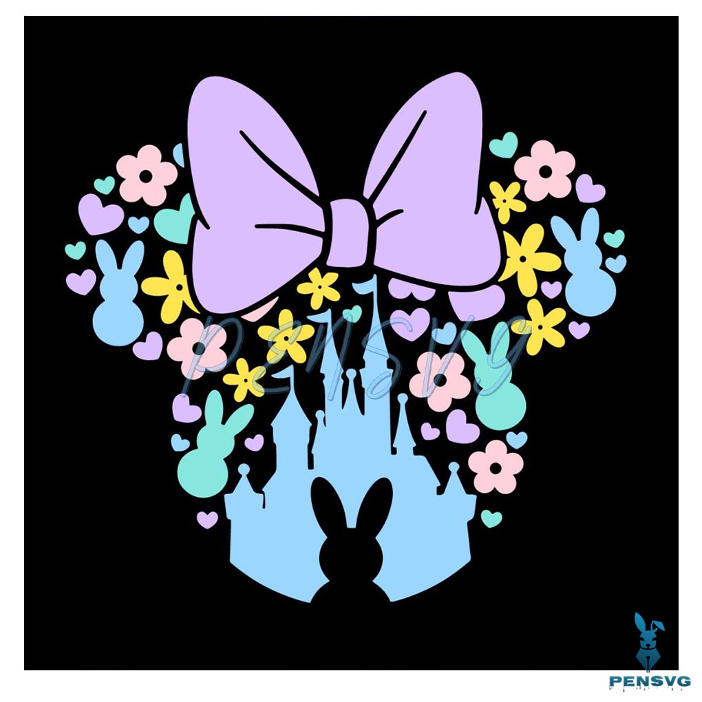 Easter Minnie Magic Kingdom Castle SVG