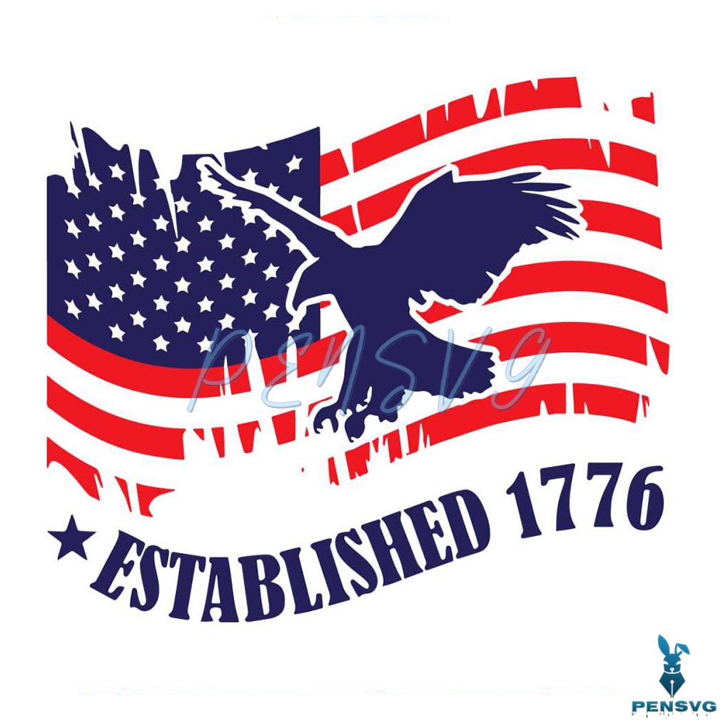 Established 1776 4th Of July SVG Graphic Design Files