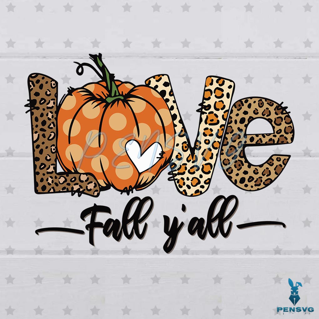 Fall Season Love Leopard Pumpkin SVG Graphic Designs Files