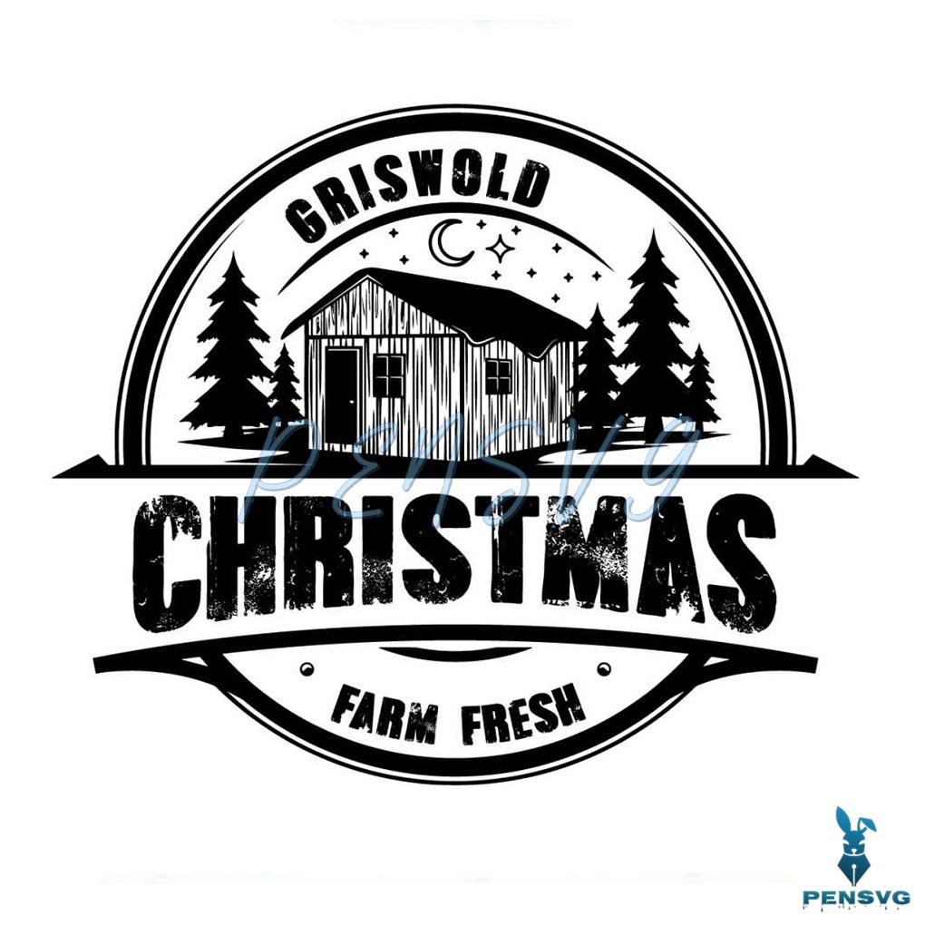 Festive Hometown Griswold Farm Fresh Christmas Tree Svg Silhouette